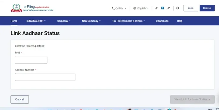 How to Link Aadhaar With PAN on www incometax gov in aadhaar pan link