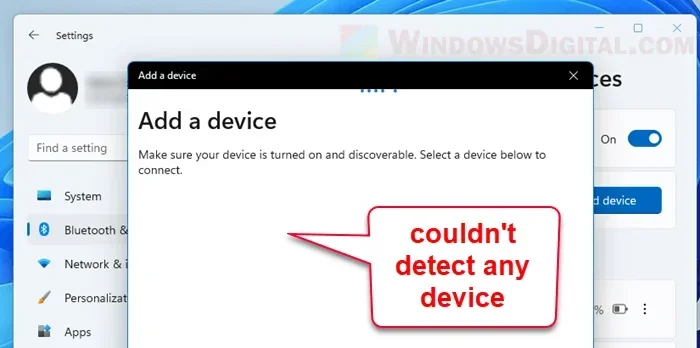 How to Fix Windows 11 Bluetooth Not Detecting Devices